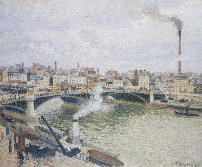 I ponti Boieldieu a Rouen, mattina, tempo umido - Metropolitan Museum of Art, New York
